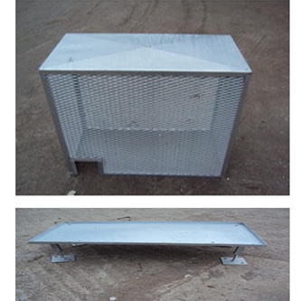 Air conditioner outdoor unit protection cage 